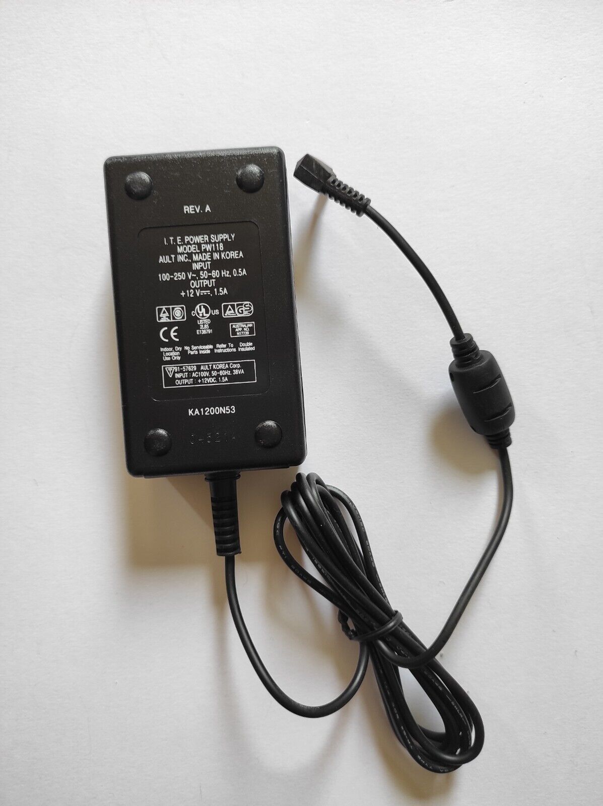 *Brand NEW*Wide Range 12V 1.5A AC-DC Adapter Ault Korea Corporation R POWER Supply